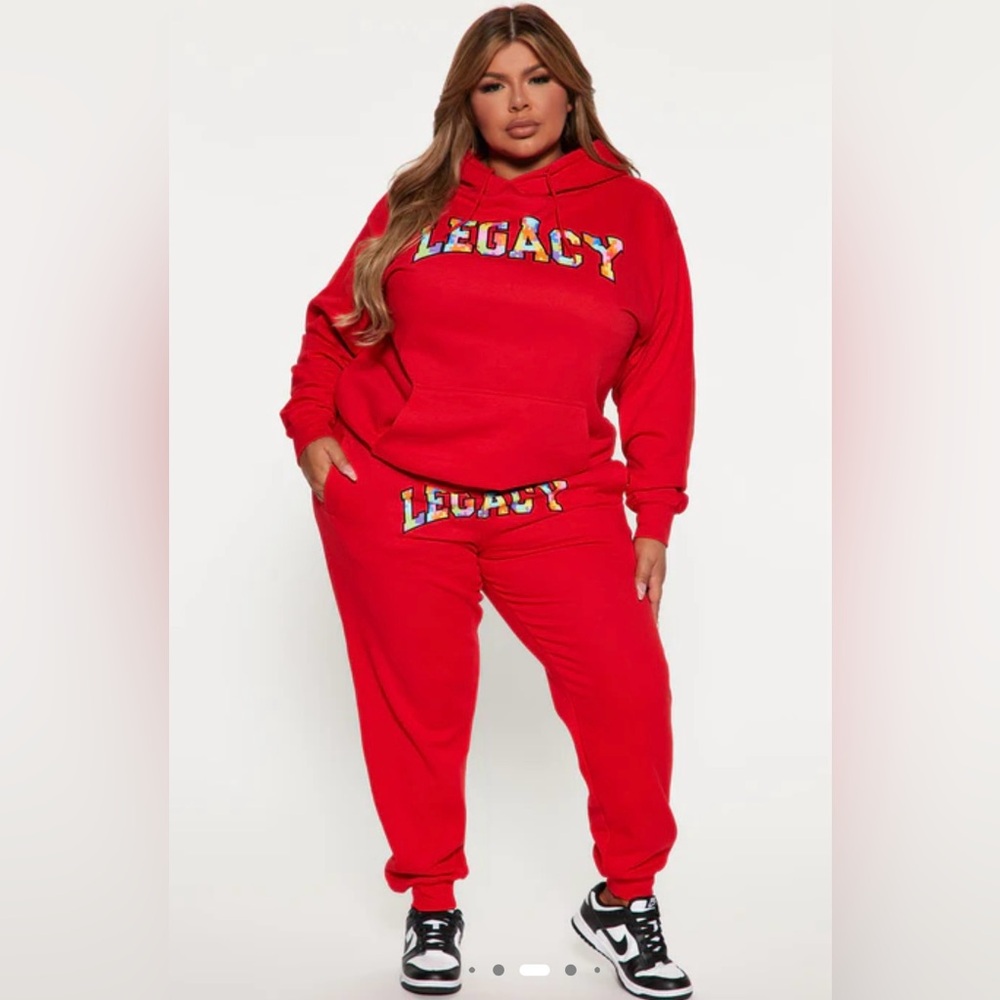 Fashion Nova Red Building My Legacy Hoodie, Size XL - Picture 7 of 16